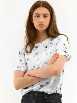 GATE Bawełniana koszulka z nadrukiem| Koszulki I Topy·Koszulki|Koszulki I Topy·Koszulki Z Nadrukiem