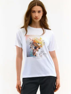 GATE Bawełniana koszulka z nadrukiem| Koszulki I Topy·Koszulki|Koszulki I Topy·Koszulki Z Nadrukiem