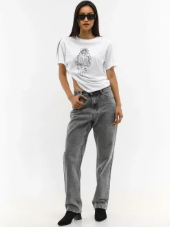 GATE Bawełniana koszulka z nadrukiem| Koszulki I Topy·Koszulki|Koszulki I Topy·Koszulki Z Nadrukiem