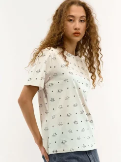 GATE Bawełniana koszulka z nadrukiem| Koszulki I Topy·Koszulki|Koszulki I Topy·Koszulki Z Nadrukiem