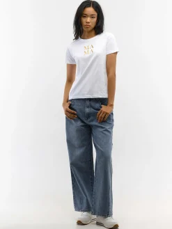 GATE Bawełniana koszulka z nadrukiem| Koszulki I Topy·Koszulki|Koszulki I Topy·Koszulki Z Nadrukiem