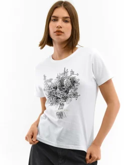 GATE Bawełniana koszulka z nadrukiem| Koszulki I Topy·Koszulki|Koszulki I Topy·Koszulki Z Nadrukiem