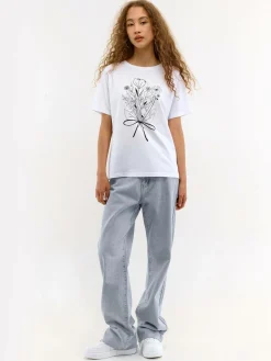 GATE Bawełniana koszulka z nadrukiem| Koszulki I Topy·Koszulki|Koszulki I Topy·Koszulki Z Nadrukiem