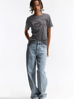 GATE Bawełniana koszulka z nadrukiem| Koszulki I Topy·Koszulki|Koszulki I Topy·Koszulki Z Nadrukiem