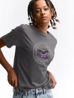 GATE Bawełniana koszulka z nadrukiem| Koszulki I Topy·Koszulki|Koszulki I Topy·Koszulki Z Nadrukiem