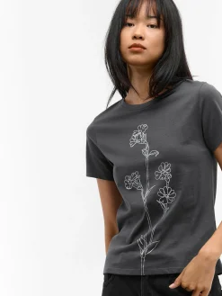 GATE Bawełniana koszulka z nadrukiem| Koszulki I Topy·Koszulki|Koszulki I Topy·Koszulki Z Nadrukiem