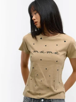 GATE Bawełniana koszulka z nadrukiem| Koszulki I Topy·Koszulki|Koszulki I Topy·Koszulki Z Nadrukiem