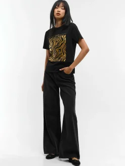 GATE Bawełniana koszulka z nadrukiem| Koszulki I Topy·Koszulki|Koszulki I Topy·Koszulki Z Nadrukiem