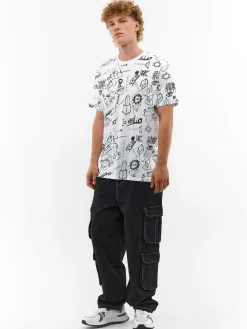 GATE Bawełniana koszulka z nadrukiem| Koszulki·Koszulki ☀️|Koszulki·Koszulki Z Nadrukiem