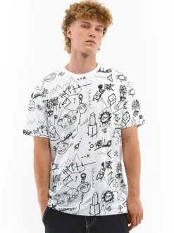 GATE Bawełniana koszulka z nadrukiem| Koszulki·Koszulki ☀️|Koszulki·Koszulki Z Nadrukiem