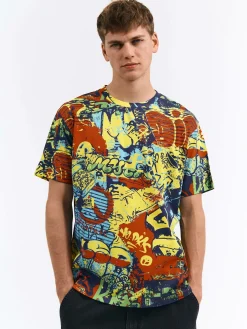 GATE Bawełniana koszulka z nadrukiem| Koszulki·Koszulki ☀️|Koszulki·Koszulki Z Nadrukiem