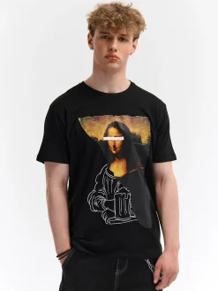 GATE Bawełniana koszulka z nadrukiem| Koszulki·Koszulki ☀️|Koszulki·Koszulki Z Nadrukiem