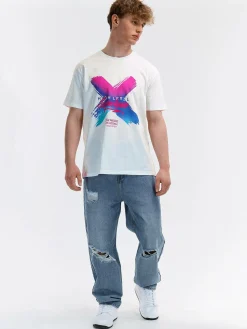 GATE Bawełniana koszulka z nadrukiem| Koszulki·Koszulki ☀️|Koszulki·Koszulki Z Nadrukiem