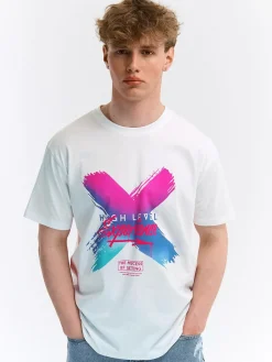 GATE Bawełniana koszulka z nadrukiem| Koszulki·Koszulki ☀️|Koszulki·Koszulki Z Nadrukiem