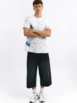 GATE Bawełniana koszulka z nadrukiem| Koszulki·Koszulki ☀️|Koszulki·Koszulki Z Nadrukiem