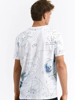 GATE Bawełniana koszulka z nadrukiem| Koszulki·Koszulki ☀️|Koszulki·Koszulki Z Nadrukiem