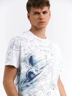 GATE Bawełniana koszulka z nadrukiem| Koszulki·Koszulki ☀️|Koszulki·Koszulki Z Nadrukiem