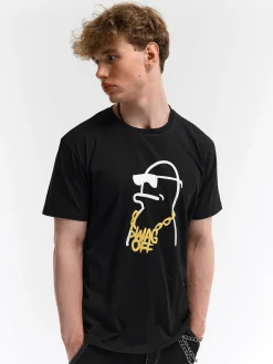 GATE Bawełniana koszulka z nadrukiem| Koszulki·Koszulki ☀️|Koszulki·Koszulki Z Nadrukiem