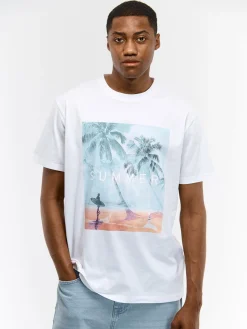 GATE Bawełniana koszulka z nadrukiem| Koszulki·Koszulki ☀️|Koszulki·Koszulki Z Nadrukiem