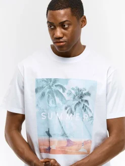 GATE Bawełniana koszulka z nadrukiem| Koszulki·Koszulki ☀️|Koszulki·Koszulki Z Nadrukiem