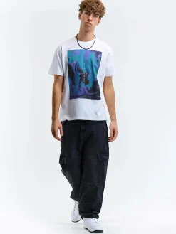 GATE Bawełniana koszulka z nadrukiem| Koszulki·Koszulki ☀️|Koszulki·Koszulki Z Nadrukiem