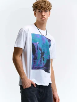 GATE Bawełniana koszulka z nadrukiem| Koszulki·Koszulki ☀️|Koszulki·Koszulki Z Nadrukiem