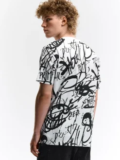 GATE Bawełniana koszulka z nadrukiem| Koszulki·Koszulki ☀️|Koszulki·Koszulki Z Nadrukiem