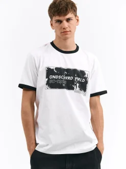 GATE Bawełniana koszulka z nadrukiem| Koszulki·Koszulki ☀️|Koszulki·Koszulki Z Nadrukiem