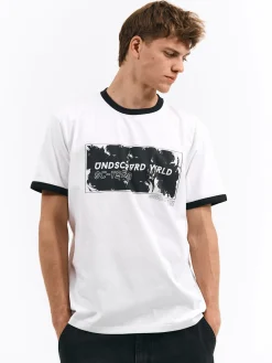 GATE Bawełniana koszulka z nadrukiem| Koszulki·Koszulki ☀️|Koszulki·Koszulki Z Nadrukiem