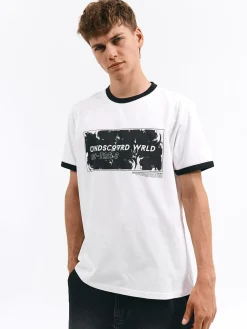 GATE Bawełniana koszulka z nadrukiem| Koszulki·Koszulki ☀️|Koszulki·Koszulki Z Nadrukiem