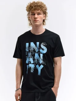 GATE Bawełniana koszulka z nadrukiem| Koszulki·Koszulki ☀️|Koszulki·Koszulki Z Nadrukiem