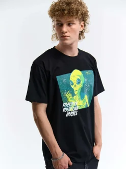 GATE Bawełniana koszulka z nadrukiem| Koszulki·Koszulki ☀️|Koszulki·Koszulki Z Nadrukiem