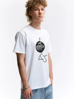 GATE Bawełniana koszulka z nadrukiem| Koszulki·Koszulki ☀️|Koszulki·Koszulki Z Nadrukiem