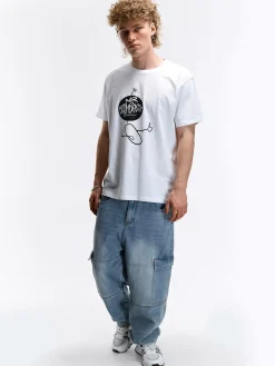 GATE Bawełniana koszulka z nadrukiem| Koszulki·Koszulki ☀️|Koszulki·Koszulki Z Nadrukiem