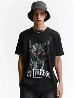 GATE Bawełniana koszulka z nadrukiem| Koszulki·Koszulki ☀️|Koszulki·Koszulki Z Nadrukiem