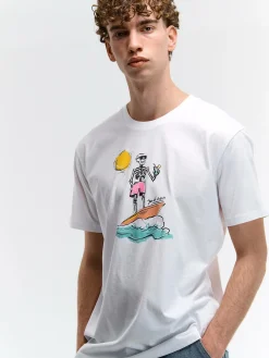 GATE Bawełniana koszulka z nadrukiem| Koszulki·Koszulki ☀️|Koszulki·Koszulki Z Nadrukiem