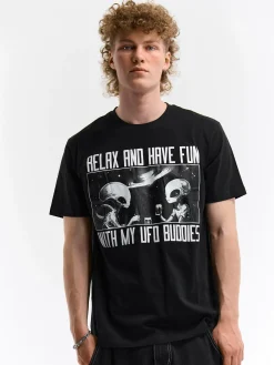 GATE Bawełniana koszulka z nadrukiem| Koszulki·Koszulki ☀️|Koszulki·Koszulki Z Nadrukiem