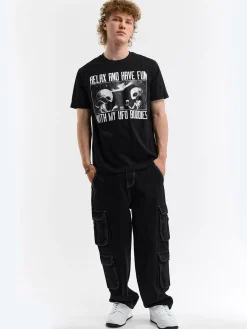 GATE Bawełniana koszulka z nadrukiem| Koszulki·Koszulki ☀️|Koszulki·Koszulki Z Nadrukiem