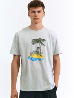 GATE Bawełniana koszulka z nadrukiem| Koszulki·Koszulki ☀️|Koszulki·Koszulki Z Nadrukiem