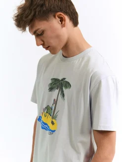 GATE Bawełniana koszulka z nadrukiem| Koszulki·Koszulki ☀️|Koszulki·Koszulki Z Nadrukiem