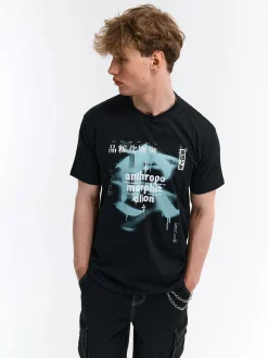 GATE Bawełniana koszulka z nadrukiem| Koszulki·Koszulki ☀️|Koszulki·Koszulki Z Nadrukiem