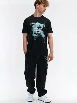 GATE Bawełniana koszulka z nadrukiem| Koszulki·Koszulki ☀️|Koszulki·Koszulki Z Nadrukiem