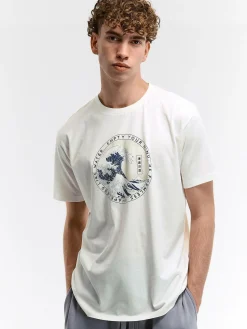 GATE Bawełniana koszulka z nadrukiem| Koszulki·Koszulki ☀️|Koszulki·Koszulki Z Nadrukiem