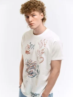 GATE Bawełniana koszulka z nadrukiem| Koszulki·Koszulki ☀️|Koszulki·Koszulki Z Nadrukiem