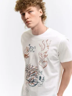 GATE Bawełniana koszulka z nadrukiem| Koszulki·Koszulki ☀️|Koszulki·Koszulki Z Nadrukiem