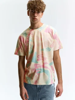 GATE Bawełniana koszulka z nadrukiem| Koszulki·Koszulki ☀️|Koszulki·Koszulki Z Nadrukiem