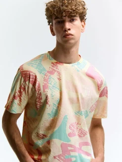 GATE Bawełniana koszulka z nadrukiem| Koszulki·Koszulki ☀️|Koszulki·Koszulki Z Nadrukiem