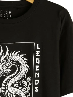 GATE Bawełniana koszulka z nadrukiem| Koszulki·Koszulki ☀️|Koszulki·Koszulki Z Nadrukiem