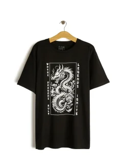 GATE Bawełniana koszulka z nadrukiem| Koszulki·Koszulki ☀️|Koszulki·Koszulki Z Nadrukiem