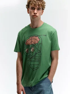 GATE Bawełniana koszulka z nadrukiem| Koszulki·Koszulki ☀️|Koszulki·Koszulki Z Nadrukiem